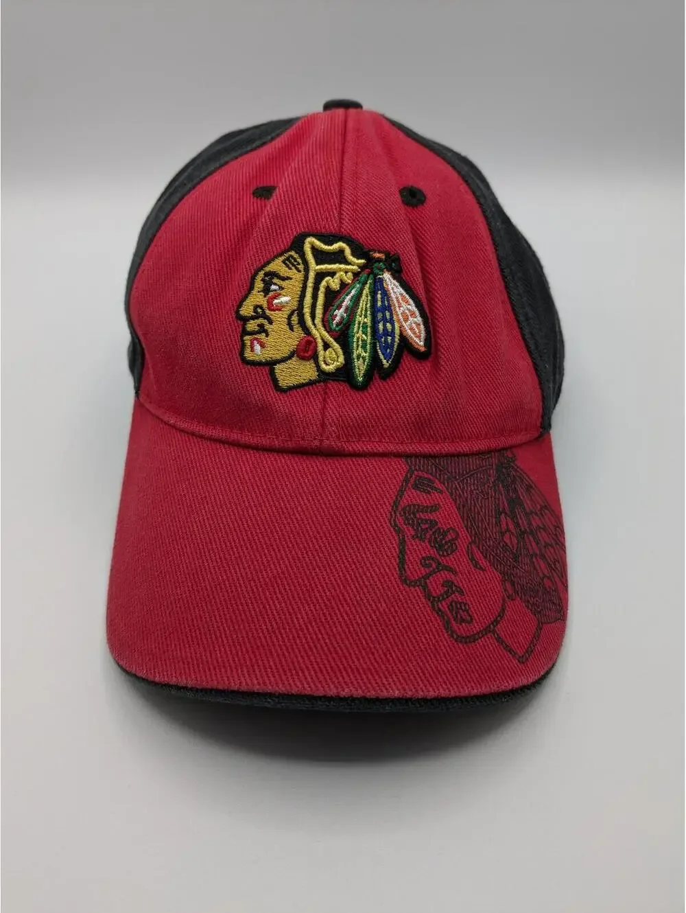 NHL Chicago Blackhawks Black & Red Child's Hat Fan Favorite Youth One Size
